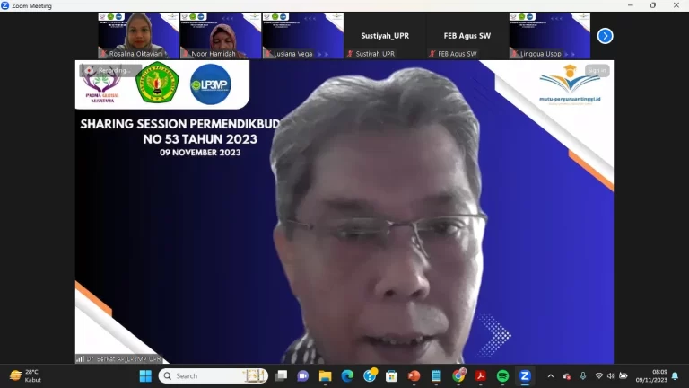 SOSIALISASI PERMENDIKBUDRISTEK NOMOR 53 TAHUN 2023 DENGAN UNIVERSITAS PALANGKA RAYA