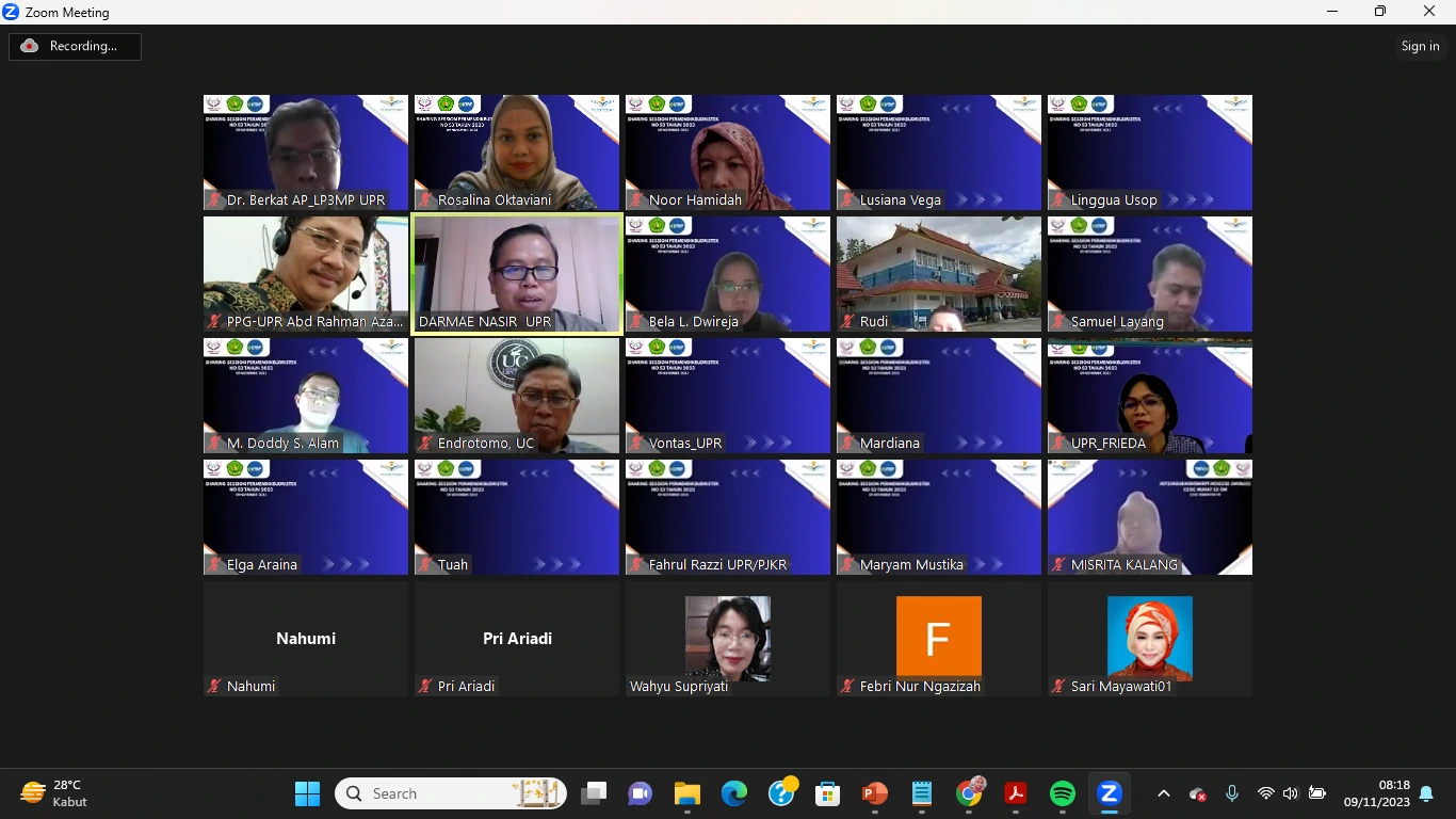 SOSIALISASI PERMENDIKBUDRISTEK NOMOR 53 TAHUN 2023 DENGAN UNIVERSITAS PALANGKA RAYA