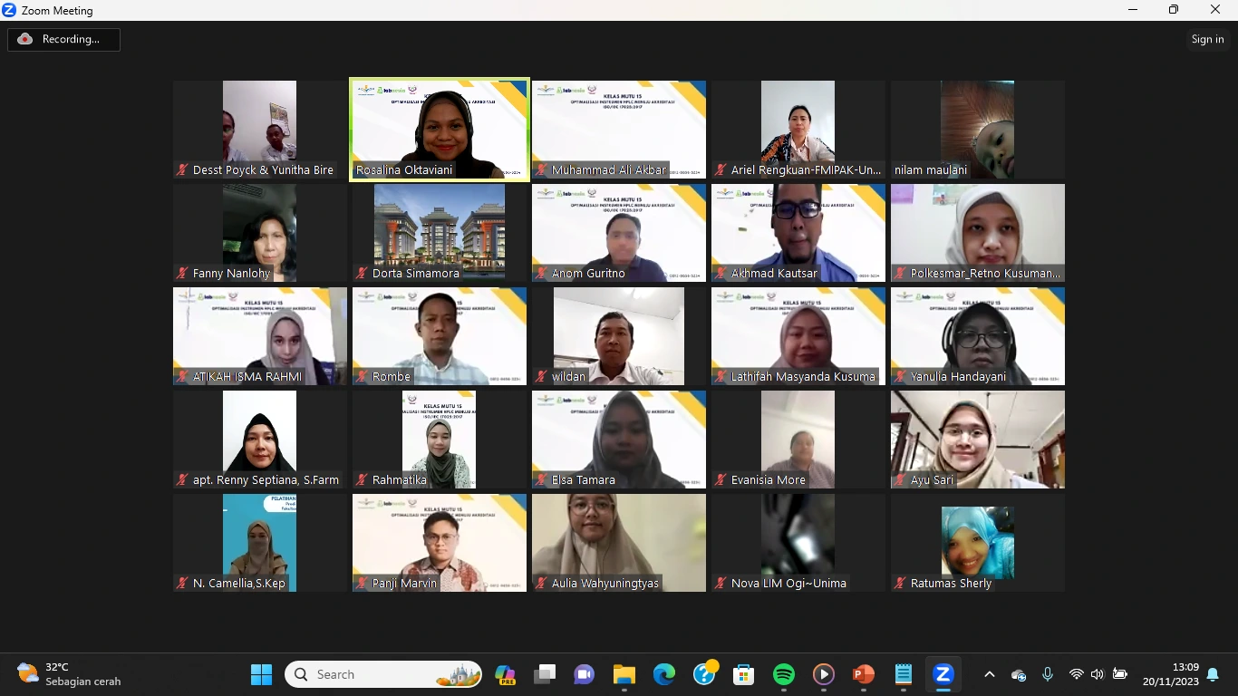 WEBINAR NASIONAL : OPTIMALISASI INSTRUMEN HPLC MENUJU AKREDITASI ISO/IEC 17025:2017