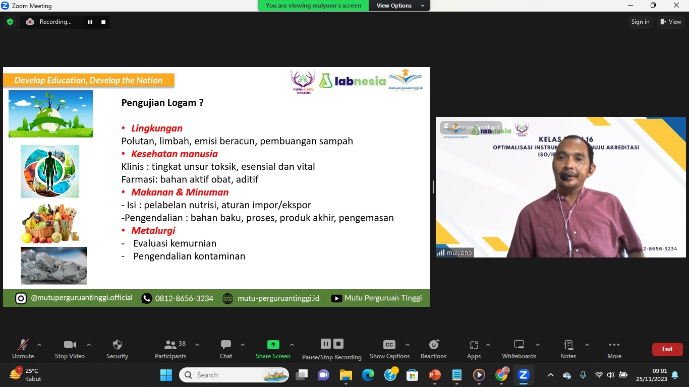 WEBINAR NASIONAL : OPTIMALISASI INSTRUMEN AAS MENUJU AKREDITASI ISO/IEC 17025:2017