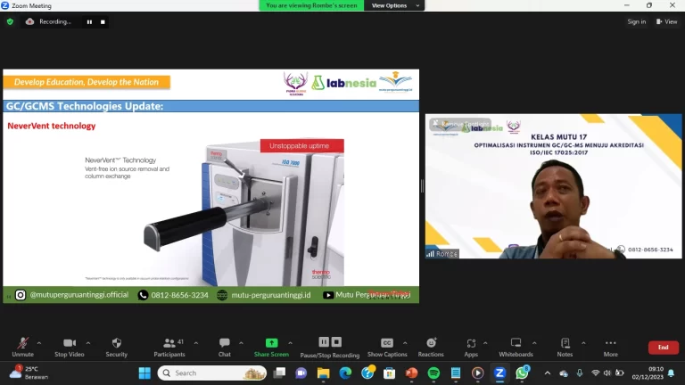 WEBINAR NASIONAL : OPTIMALISASI INSTRUMEN GC/GC-MS MENUJU AKREDITASI ISO/IEC 17025:2017