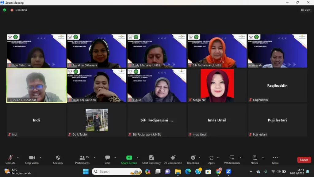 SHARING KNOWLEDGE LAM INFOKOM DAN LAMEMBA DENGAN LPMPP UNIVERSITAS SILIWANGI