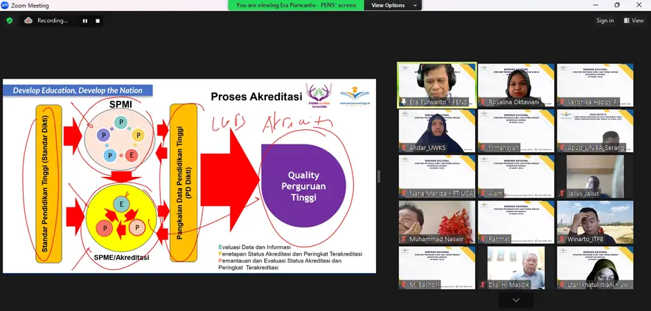 WEBINAR NASIONAL : STRATEGI PROGRAM STUDI LAM TEKNIK MERAIH AKREDITASI UNGGUL