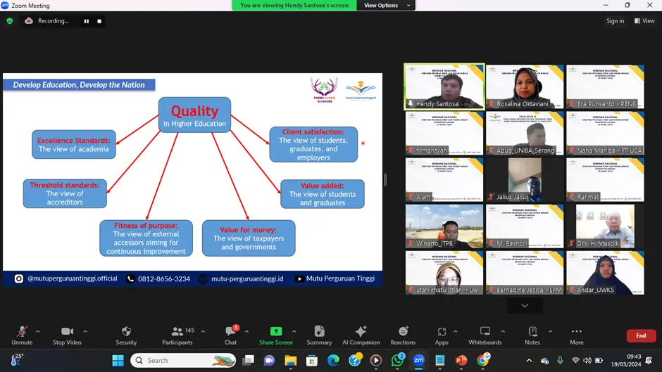 WEBINAR NASIONAL : STRATEGI PROGRAM STUDI LAM TEKNIK MERAIH AKREDITASI UNGGUL