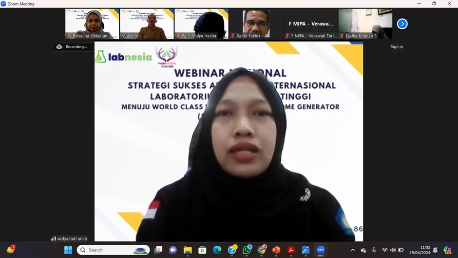 WEBINAR NASIONAL : STRATEGI SUKSES AKREDITASI INTERNASIONAL LABORATORIUM PERGURUAN TINGGI