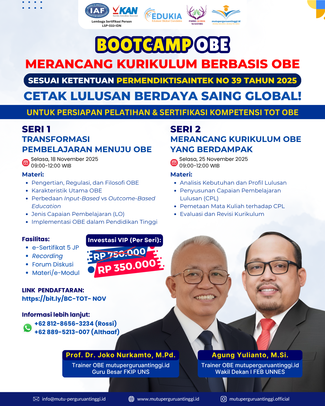 Bootcamp Outcome Based Education (OBE)-November 2025
