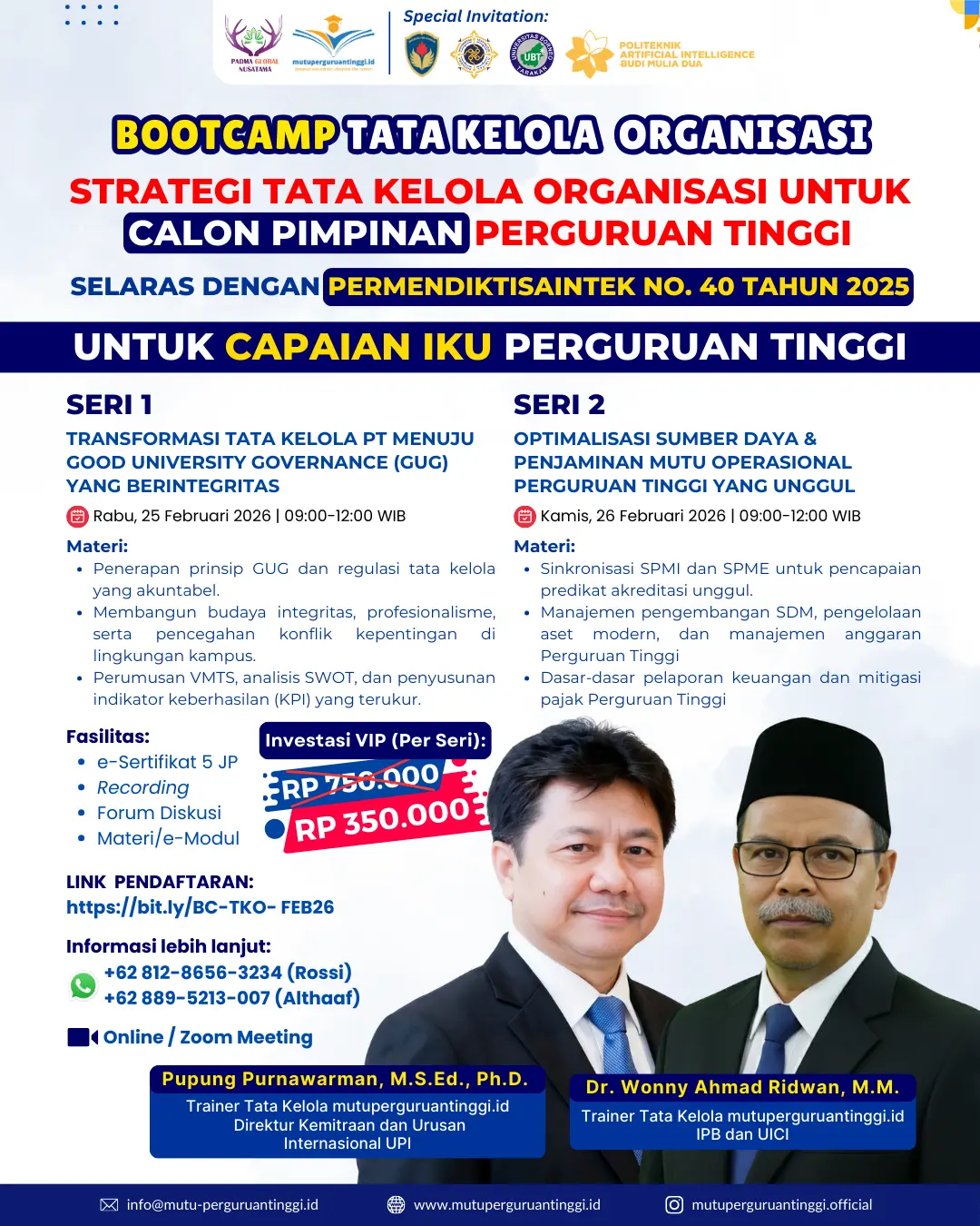 Bootcamp-Tata Kelola Organisasi Perguruan Tinggi-Februari 2026