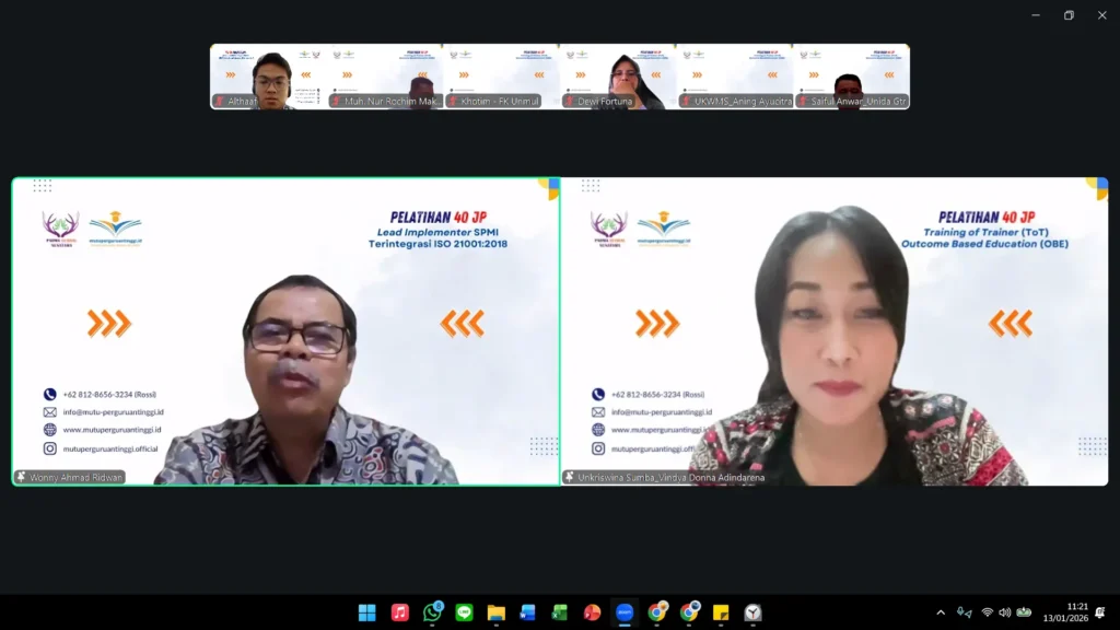 Cetak Trainer Kurikulum Masa Depan: Sukses Digelar Pelatihan TOT OBE Batch 5 Secara Daring