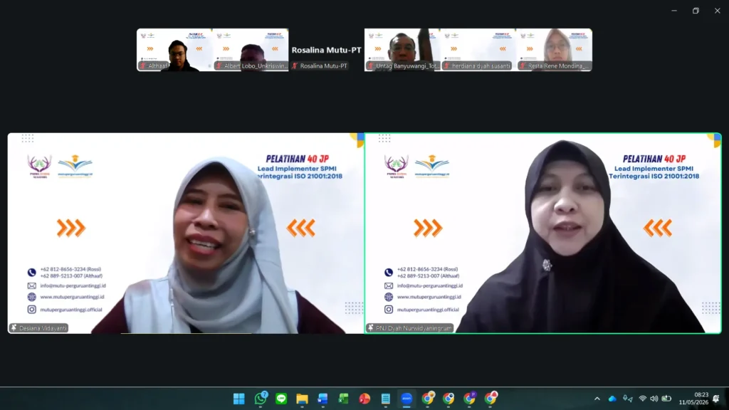 Akselerasi Mutu PT: Mutuperguruantinggi.id Sukses Gelar Pelatihan Lead Implementer SPMI Berbasis Risiko
