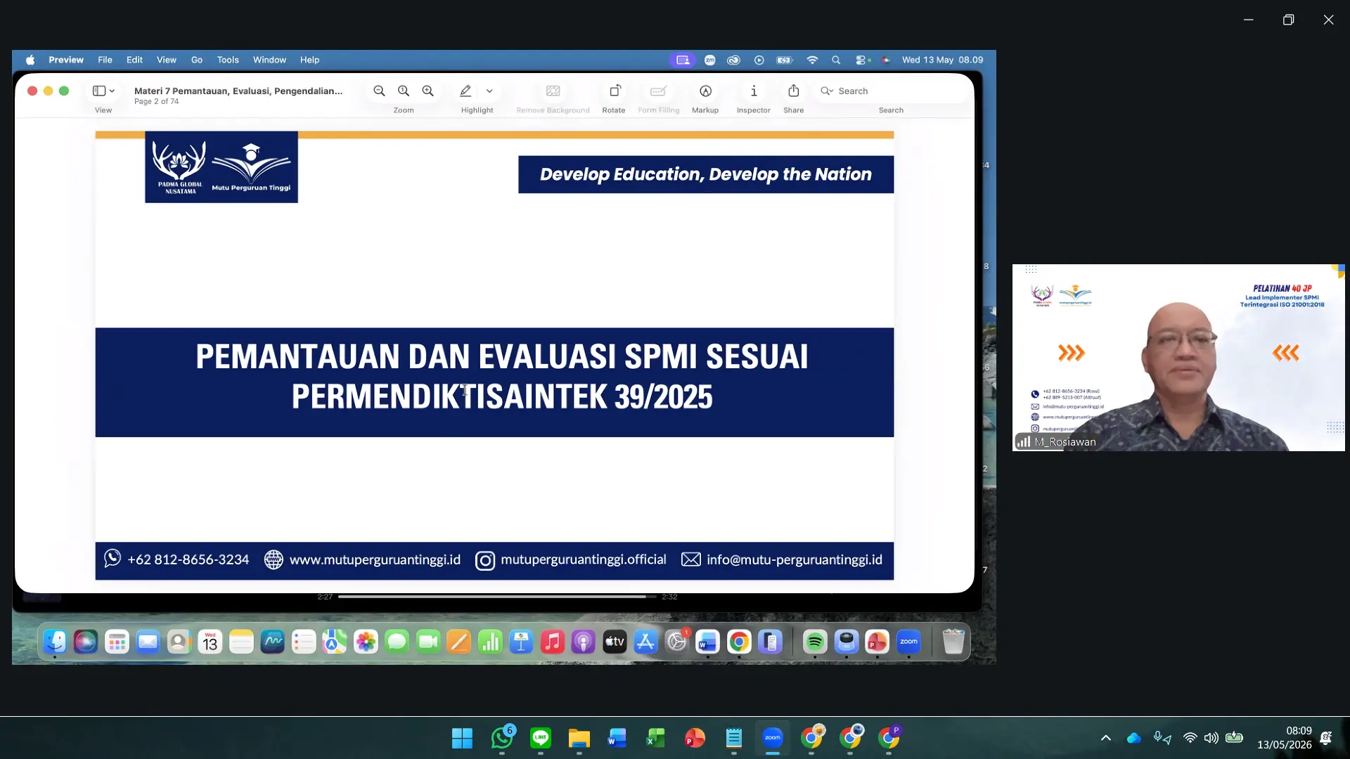 Akselerasi Mutu PT: Mutuperguruantinggi.id Sukses Gelar Pelatihan Lead Implementer SPMI Berbasis Risiko